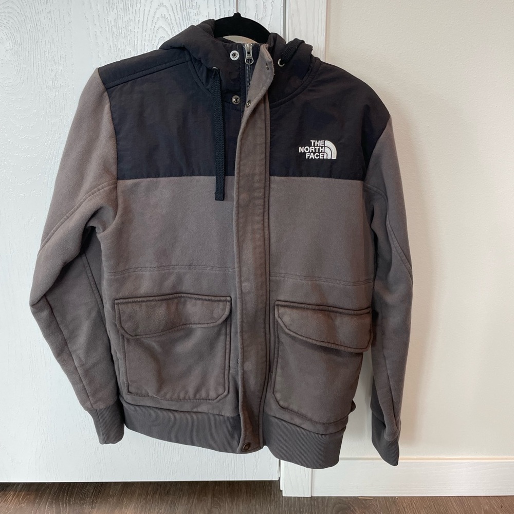 The North Face zip-up jacket - black/grey